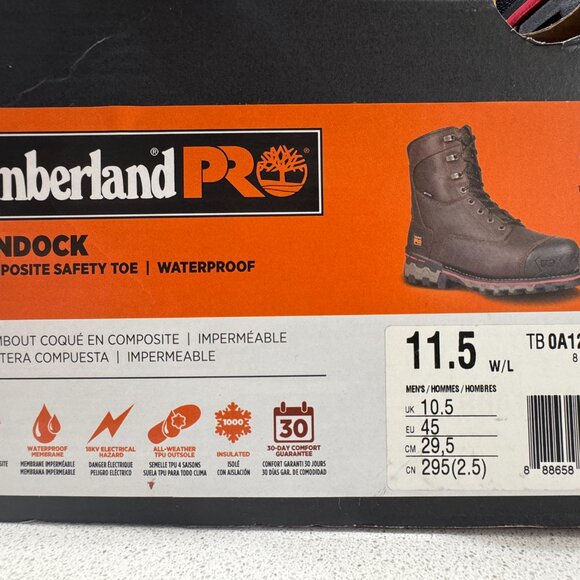 Men’s Timberland PRO 8” Boondocks 1000G Composite Toe Waterproof Boots - NEW main image 9